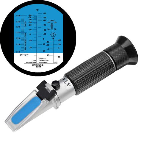 a refractometer tests the __________ of the coolant.|coolant refractometer conversion.